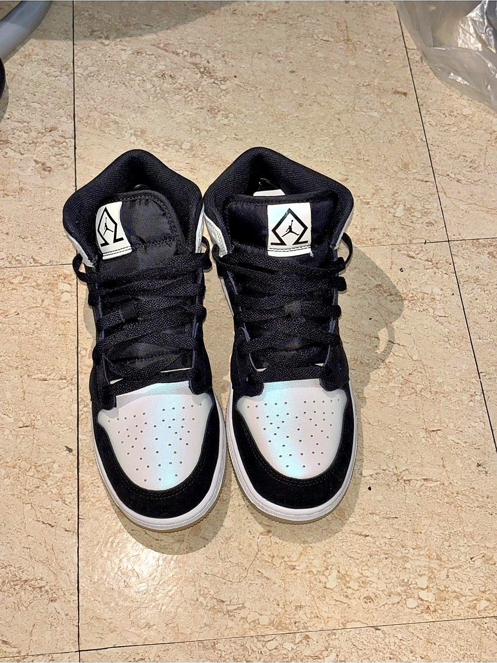 Nike Air Jordan 1 Black & White Sneakers Like New